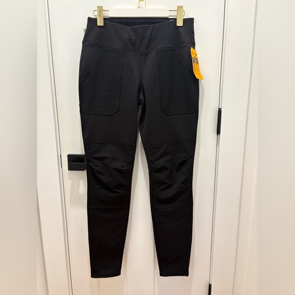 NWT Carhartt Womens Fitted Utility Jeans Black Size S Pull Up - Picture 1 of 8